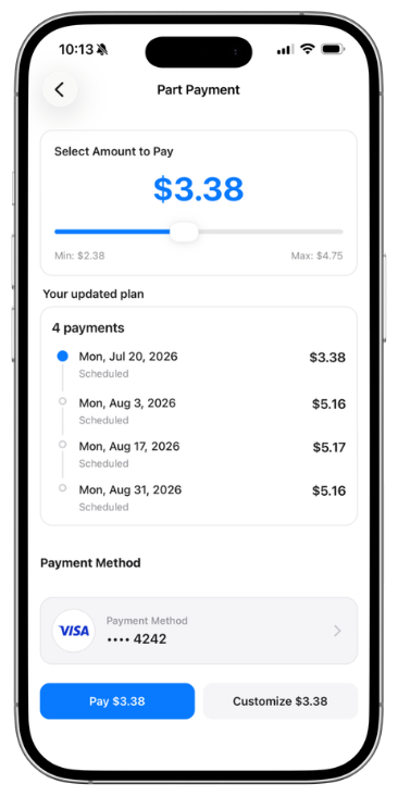 Can't pay the full amount? Pay what you can.